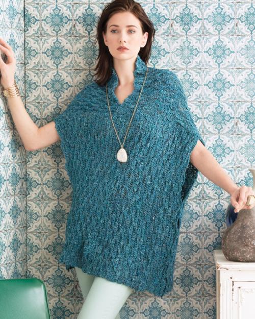 image preview of design '12 - Crochet Wave Poncho'