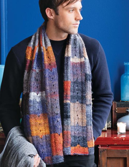 Model photograph of "25 - Tuck Stitch Scarf"