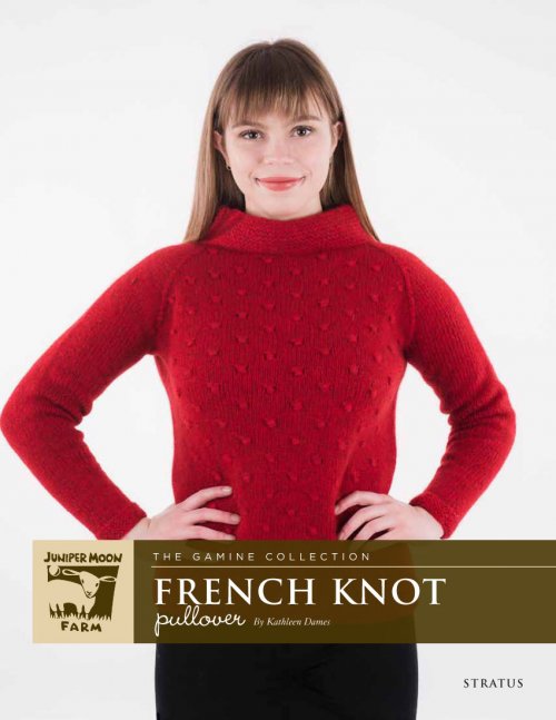 Model photograph of "French Knot Pullover"