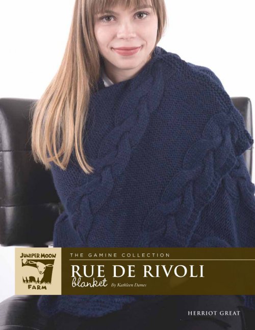 Model photograph of "Rue de Rivoli Blanket"