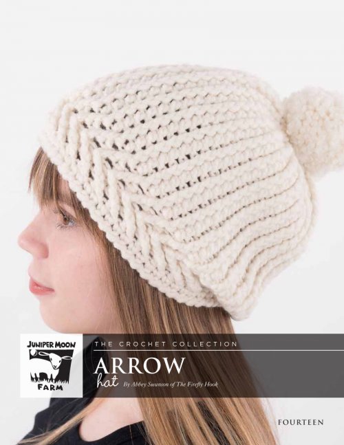 Model photograph of "Arrow Hat"