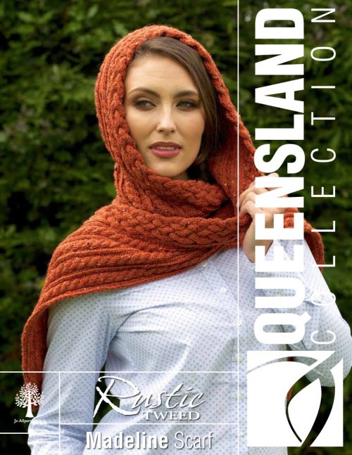 Model photograph of "Madeline Hooded Scarf"