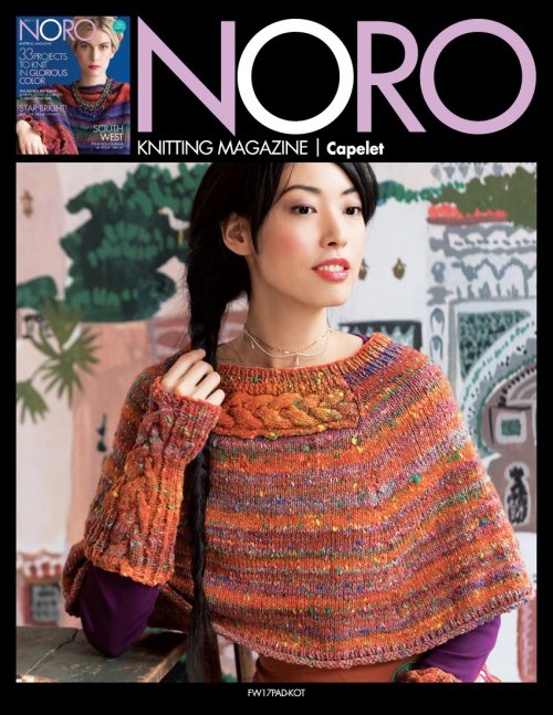 Model photograph of "Capelet (Design #15 from Noro Magazine Issue 11)"