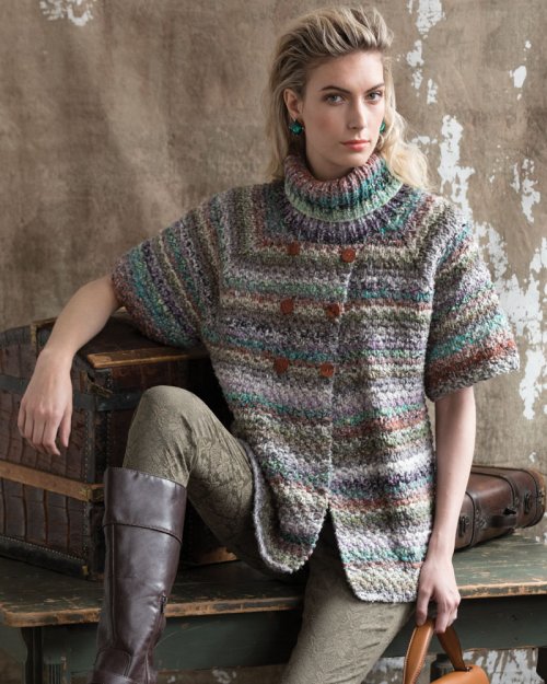 Model photograph of "01 - Faux Double-Breasted Cardi"