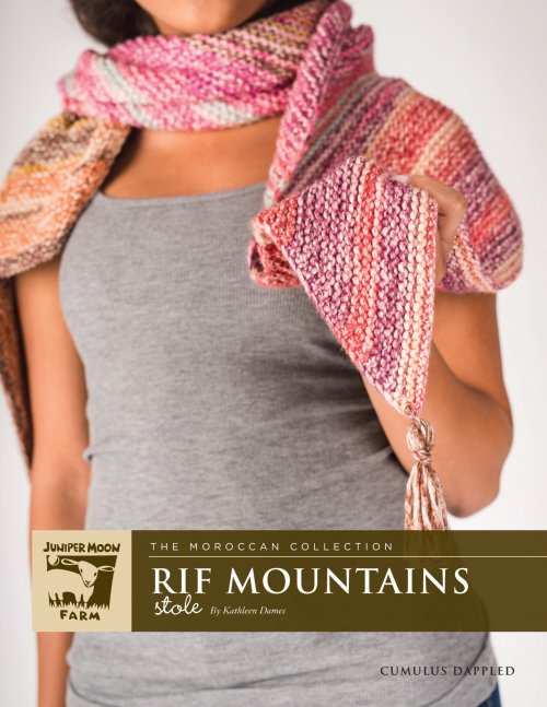Model photograph of "Rif Mountains Stole"