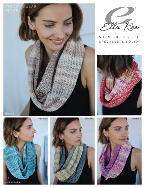 Model photograph of "Specktacular Scarf"