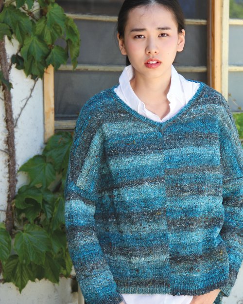 Model photograph of "25 - Textured Pullover"
