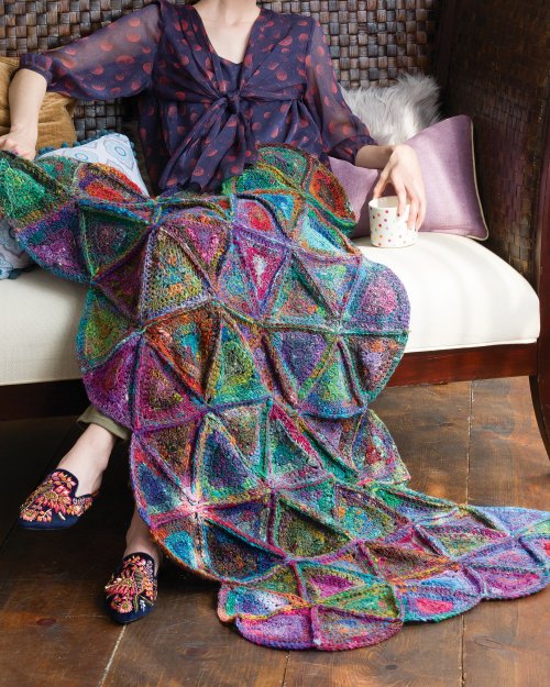 Model photograph of "18 - Granny Quilt Afghan"