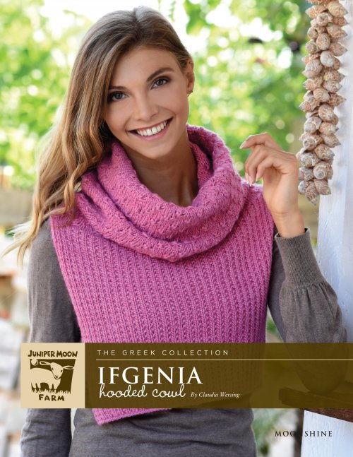 Model photograph of "Ifgenia Hooded Cowl"