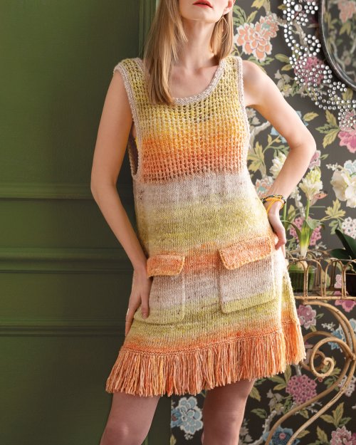 Model photograph of "05 - Fringed Dress"