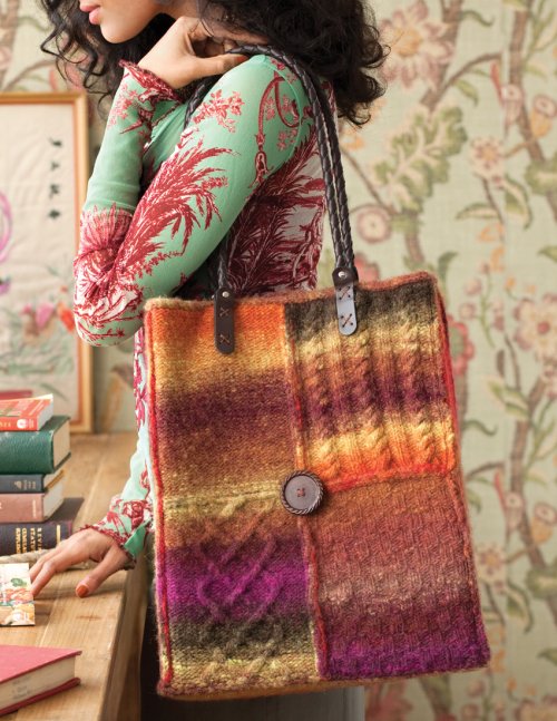 Model photograph of "15 - Stitch Sampler Tote"