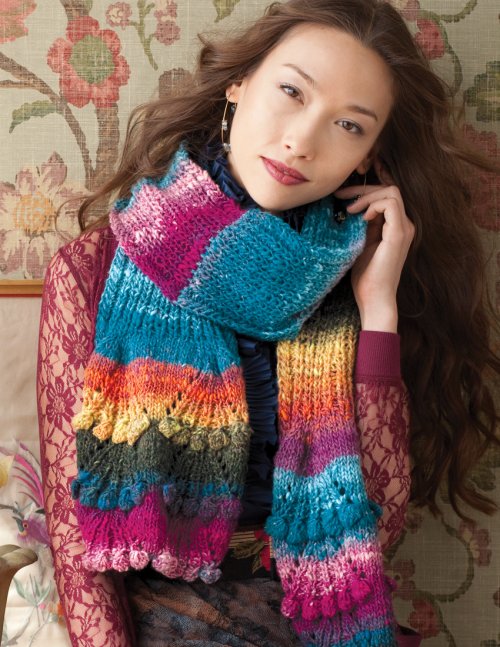 image preview of design '29 - Eyelet Bobble Scarf'