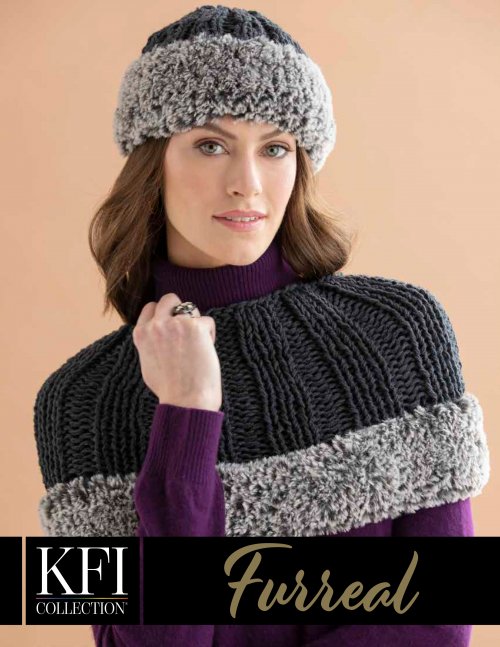 Model photograph of "Furreal - Lara Shoulder Cover and Beanie"