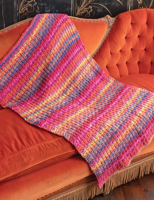 image preview of design '4 - Slip-Stitch Rib Blanket'
