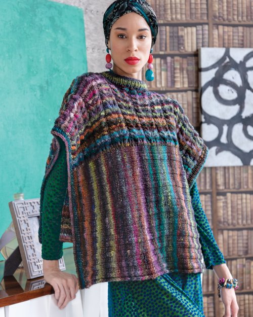 Model photograph of "09 - Two Direction Poncho"