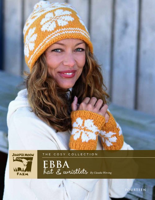Model photograph of "Ebba Hat & Wristlets"