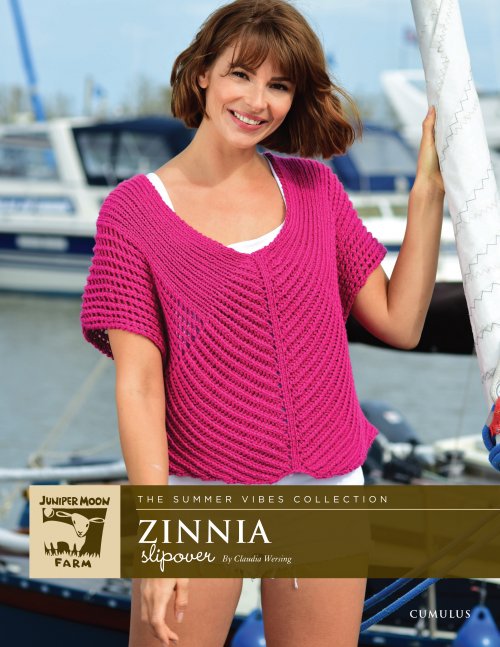 Model photograph of "Zinnia Slipover"