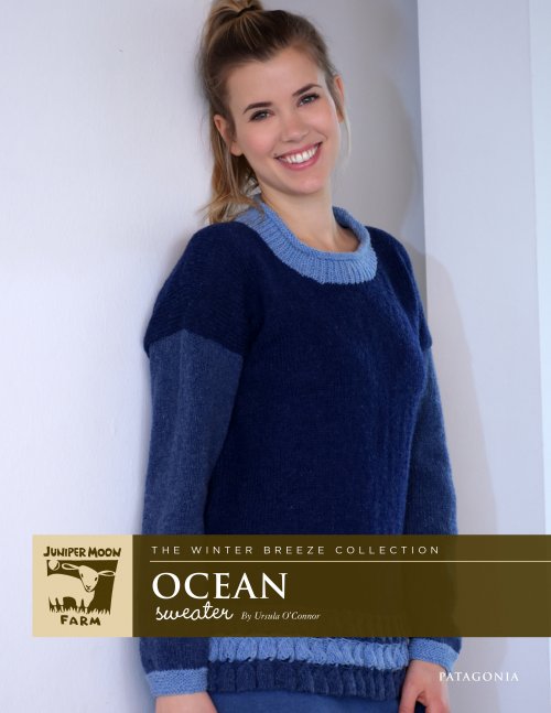 Model photograph of "Ocean Sweater"
