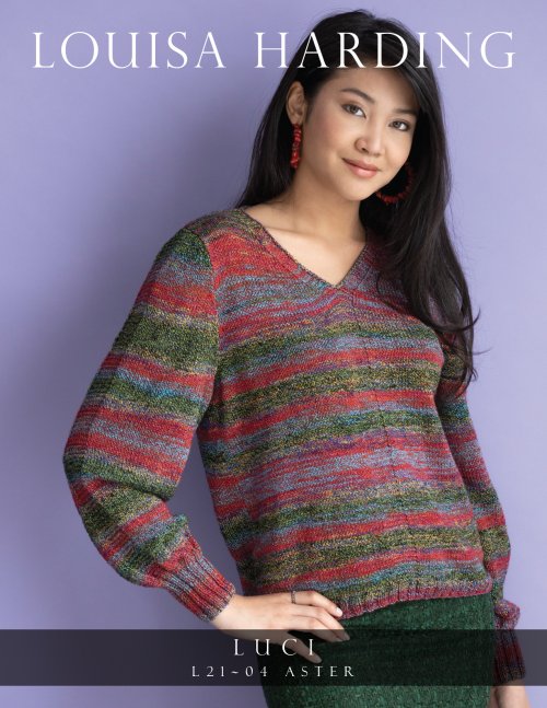 Model photograph of "Aster Pullover"