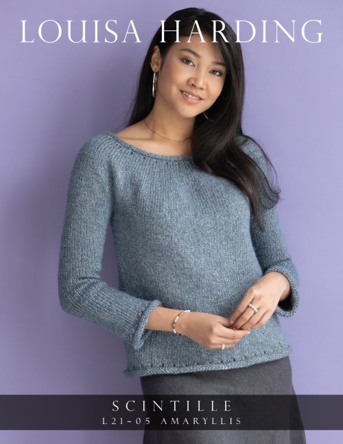 Model photograph of "Amaryllis Pullover"