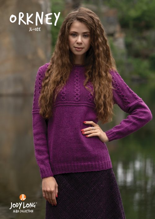 Model photograph of "Orkney Sweater"
