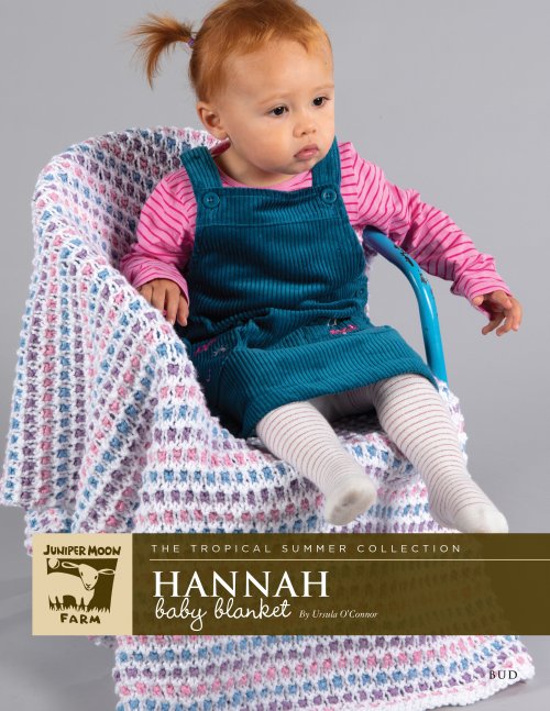 Model photograph of "Hannah Baby Blanket"