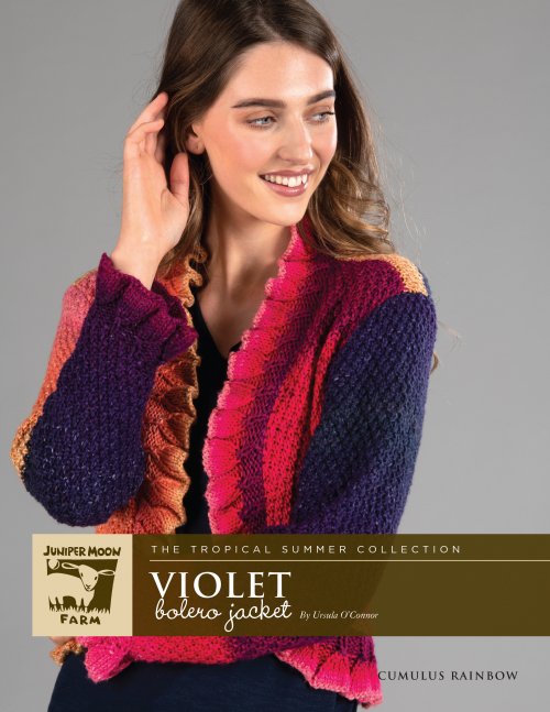 Model photograph of "Violet Bolero Jacket"
