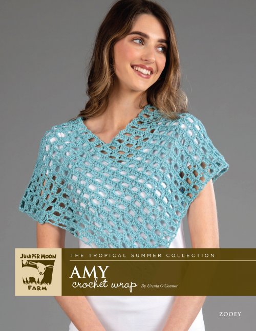 Model photograph of "Amy Crochet Wrap"