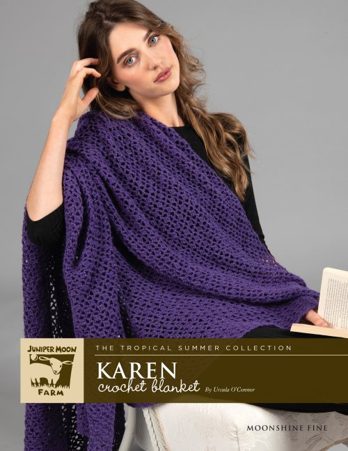 Model photograph of "Karen Crochet Blanket"