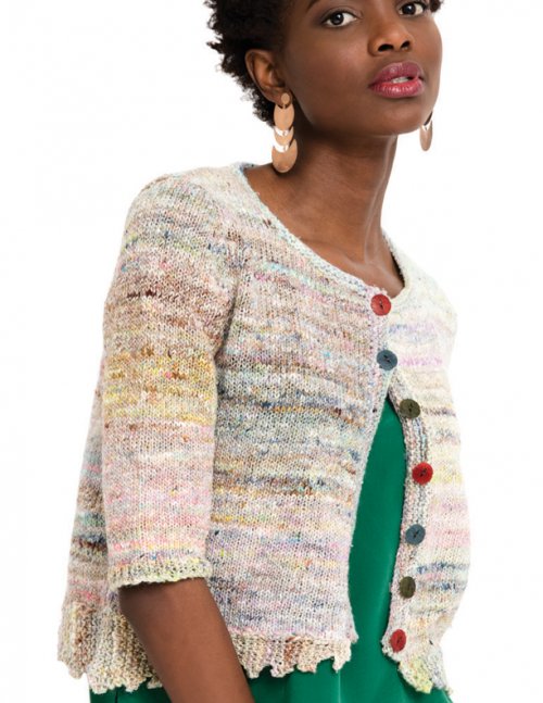 Model photograph of "28 - Cropped Cardigan"