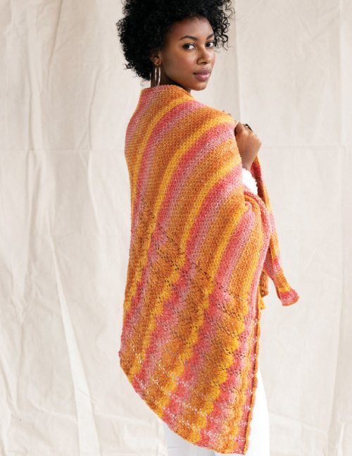 image preview of design '07 - Coral Sunrise Shawl'