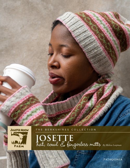 image preview of design 'Josette Hat, Cowl & Fingerless Mitts'