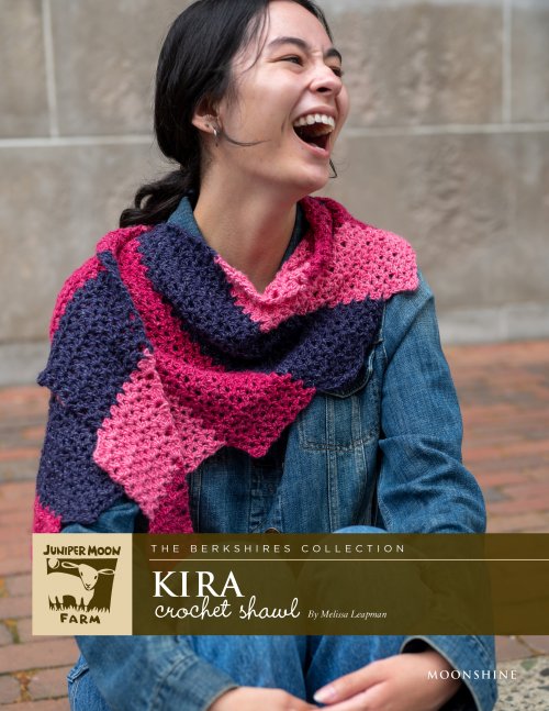 Model photograph of "Kira Crochet Shawl"