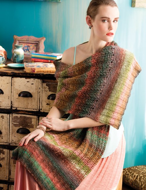Model photograph of "Textured Shawl"