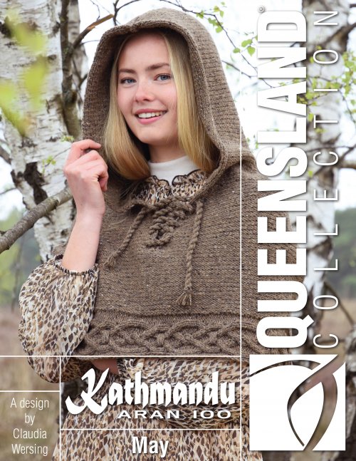 Model photograph of "May Hooded Poncho"