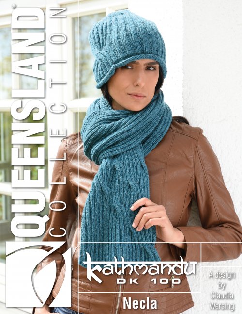 Model photograph of "Necla Scarf & Hat"