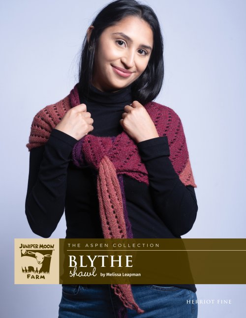 Model photograph of "Blythe Shawl"