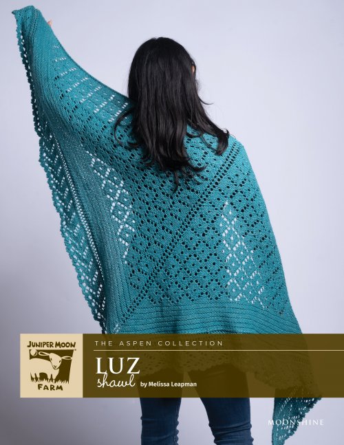 Model photograph of "Luz Shawl"