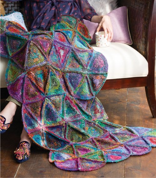 Model photograph of "Granny Quilt Afghan"