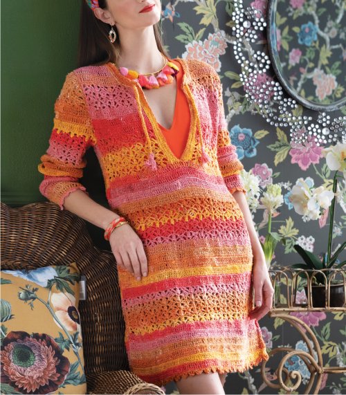 Model photograph of "Crochet Dress"