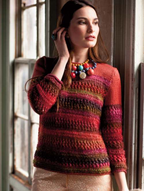 Model photograph of "22 - Mesh Banded Pullover"