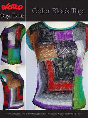 Model photograph of "Taiyo Lace Color Block Top [N1004]"
