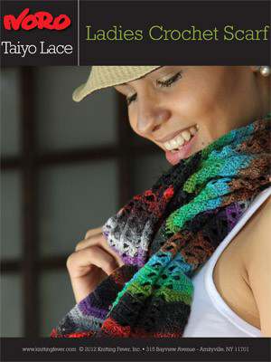 Model photograph of "Taiyo Lace Ladies Crochet Scarf [YS-574]"