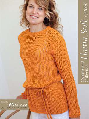 Model photograph of "Llama Soft Lace Sweater (Q1021)"