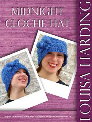Model photograph of "Mila 'Midnight' Cloche Hat"