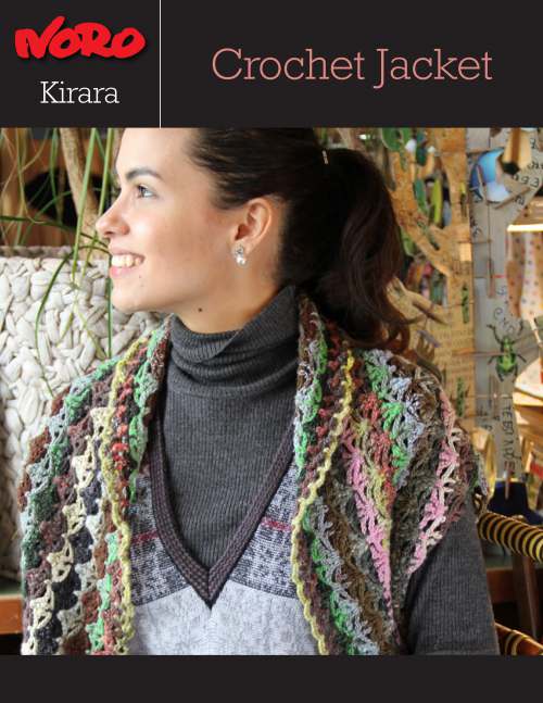 Model photograph of "Kirara Crochet Jacket [Y-969]"