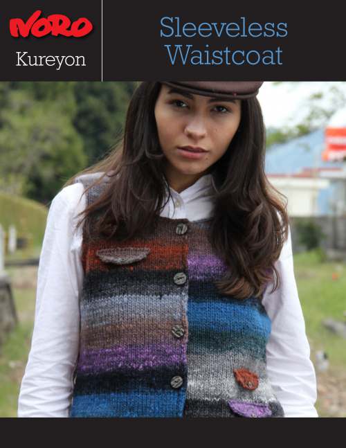 Model photograph of "Kureyon Sleeveless Waistcoat [Y-976]"
