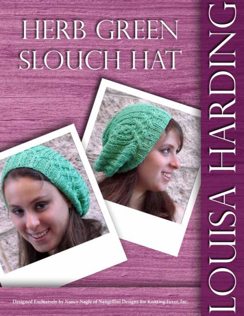Model photograph of "Mila 'Herb Green' Slouch Hat"