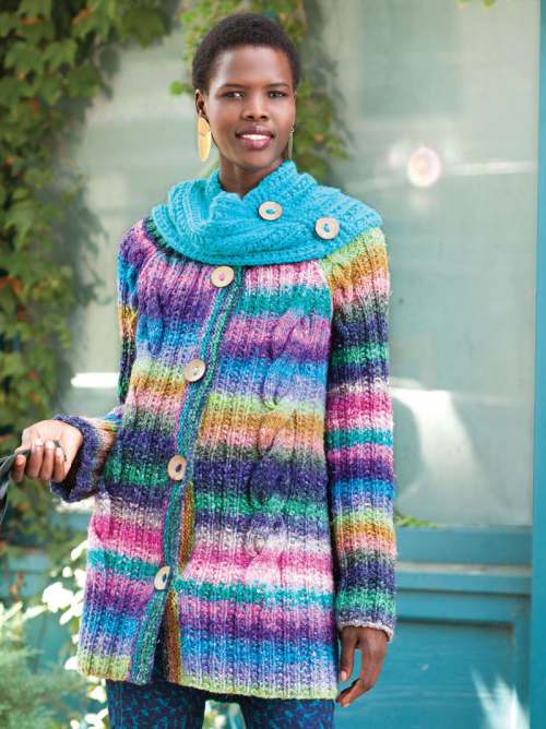 image preview of design '22 - Cabled Coat With Cowl'