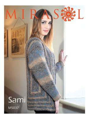 Model photograph of "Sami Mitered Cardigan"
